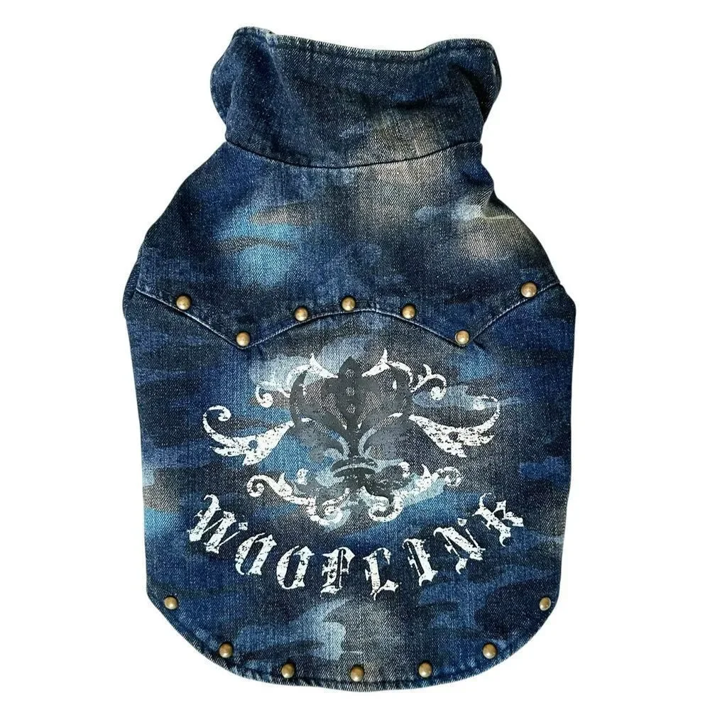 Wooflink Y2K Dog Denim Jacket, Sz:5